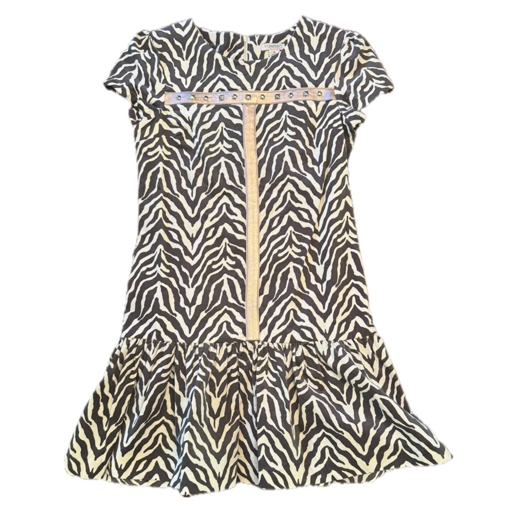 Kc parker By Hartstrings Girls Animal Print Suede Feel Dress
